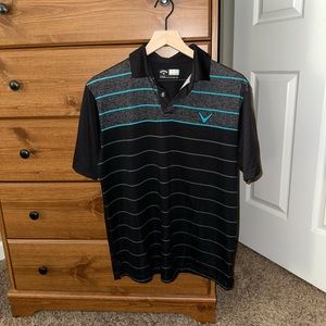 Callaway Opti-dry Striped Short Sleeve Golf Polo, Men’s Small